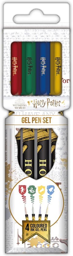 Harry Potter Gelstifte Set – 4 Stück Mit Farben Der Hogwarts-Häuser, Offizielles Lizenzprodukt