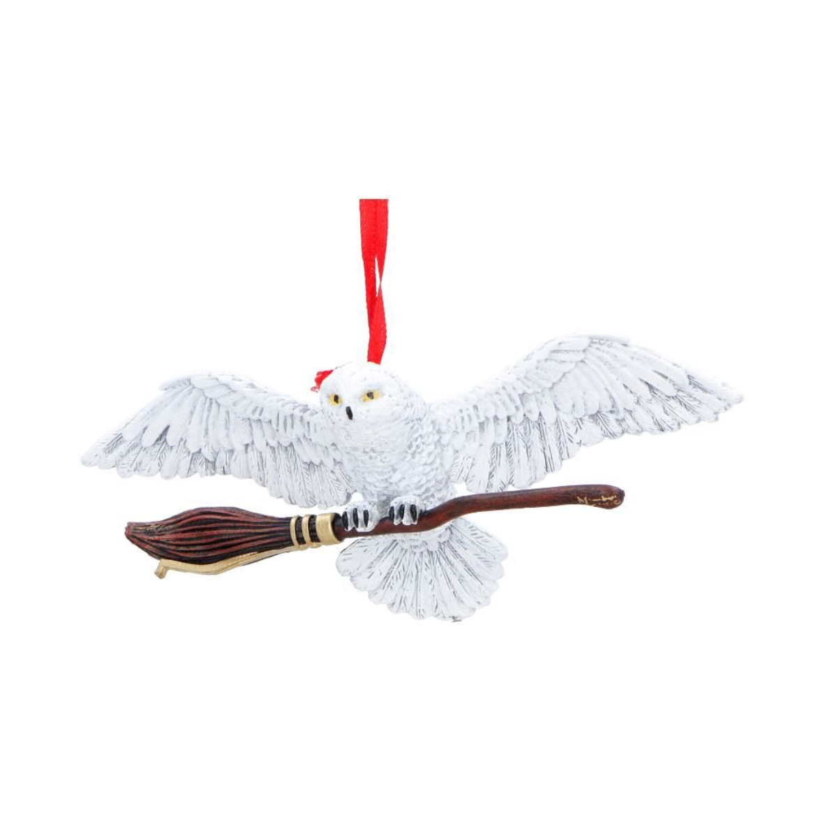 Harry Potter - Weihnachtsbaumanhänger - Hedwig mit Nimbus 2000