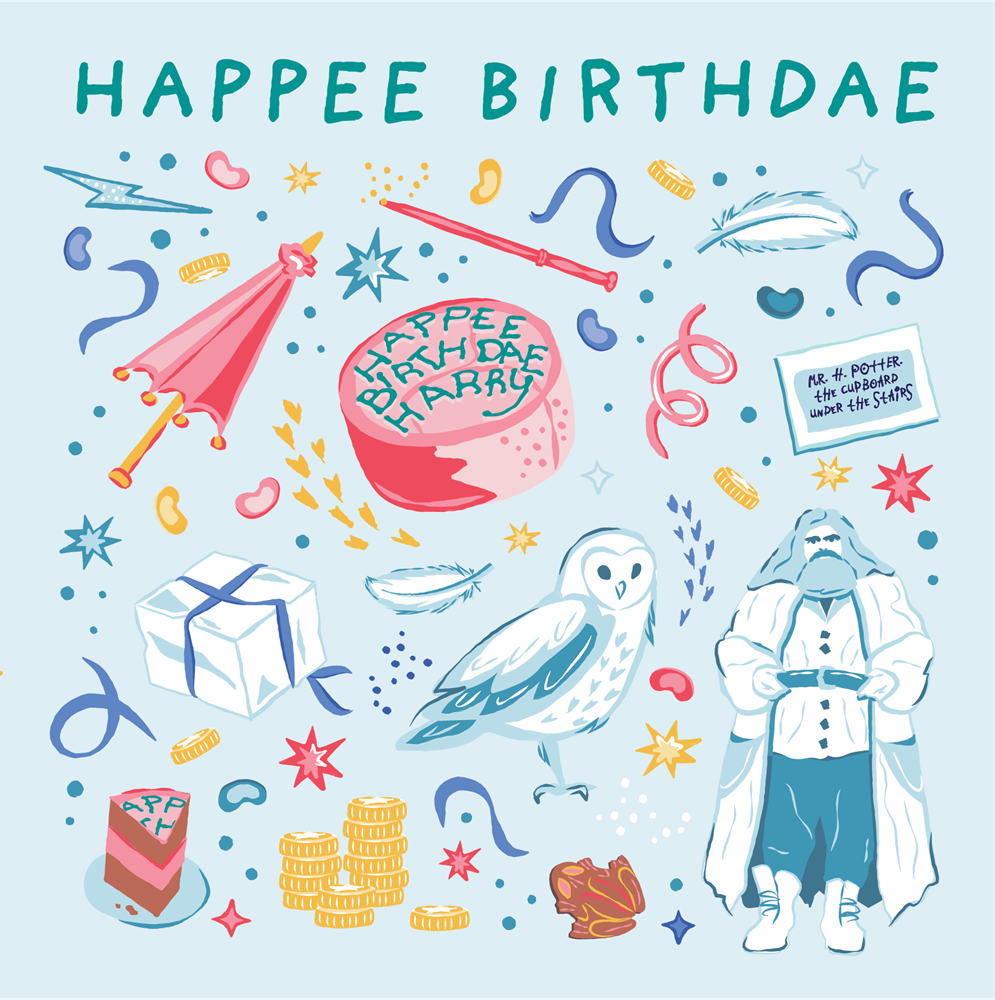 Harry Potter - Grußkarte - HAPPEE BIRTHDAE
