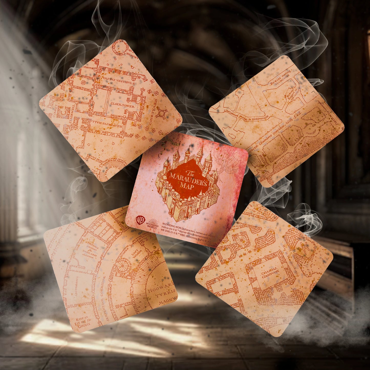 Harry Potter- Karte des Rumtreibers - Farbwechsel Untersetzer