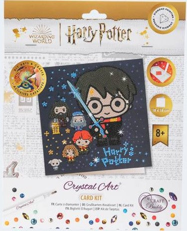 Harry Potter - Crystal Art Grußkarte - Harry Potter Family
