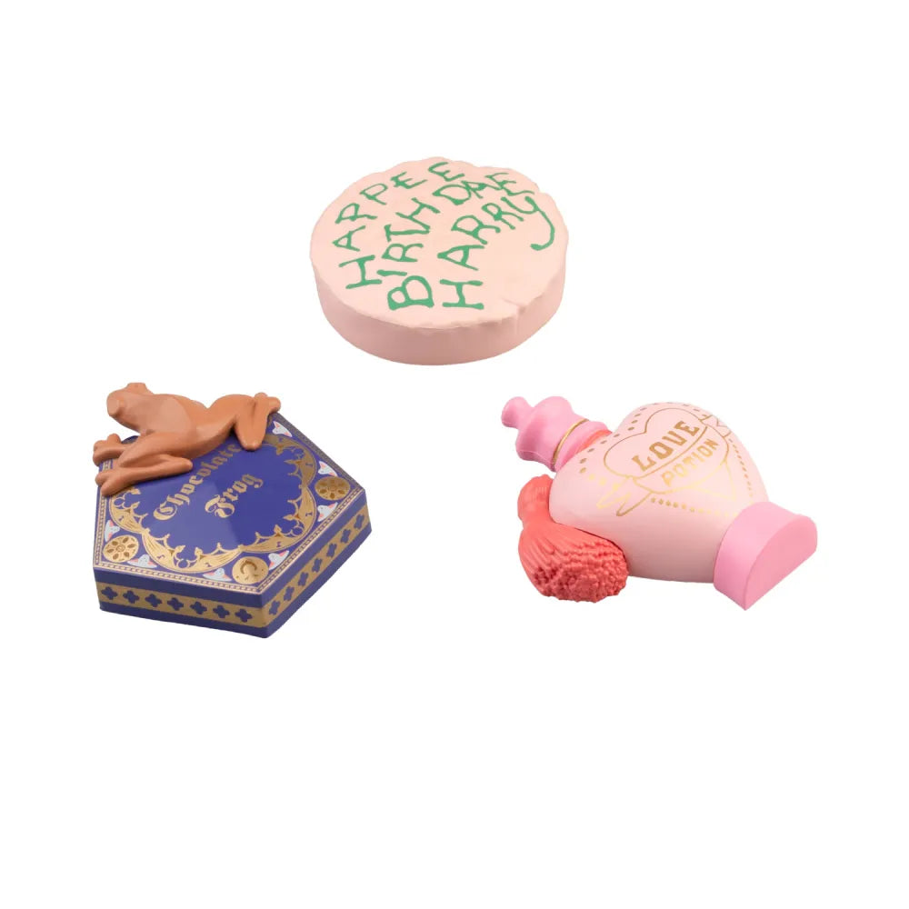 Harry Potter - 3D Magnet-Set - Schokofrosch, Liebestrank, Geburtstagskuchen