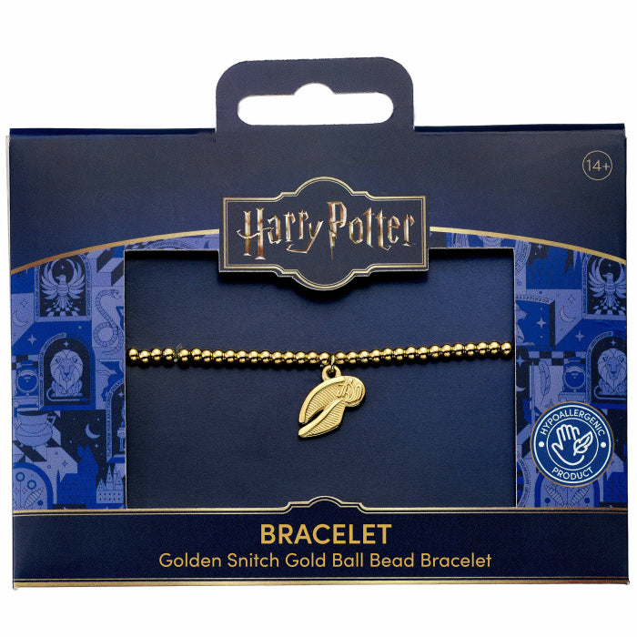 Harry Potter - Kugelperlenarmband - goldener Schnatz - vergoldet