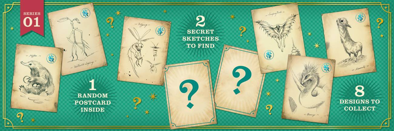 Phantastische Tierwesen - Mystery Postkarte - Newt Scamander´s Field Journal (Series 01)