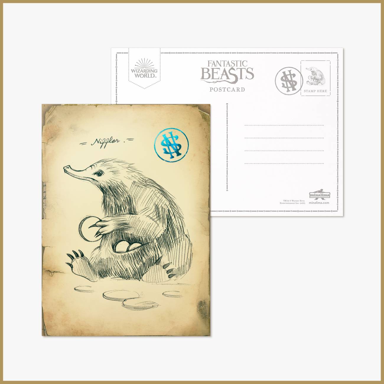 Phantastische Tierwesen - Mystery Postkarte - Newt Scamander´s Field Journal (Series 01)