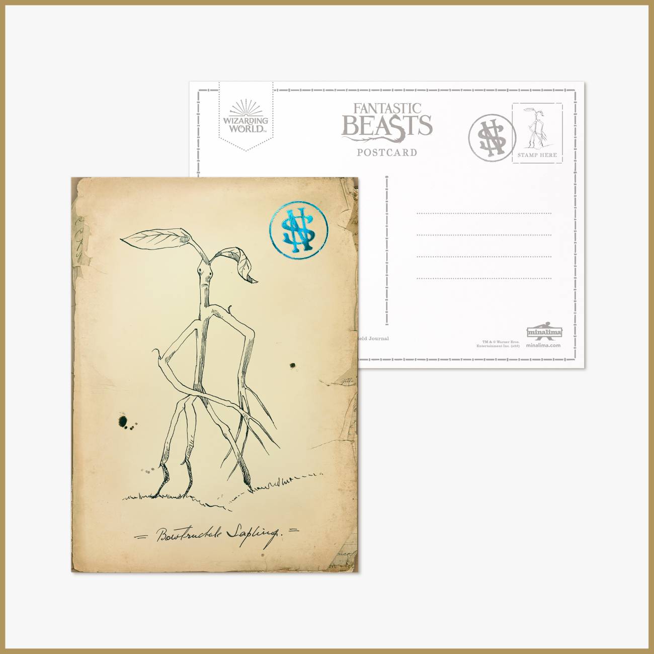 Phantastische Tierwesen - Mystery Postkarte - Newt Scamander´s Field Journal (Series 01)