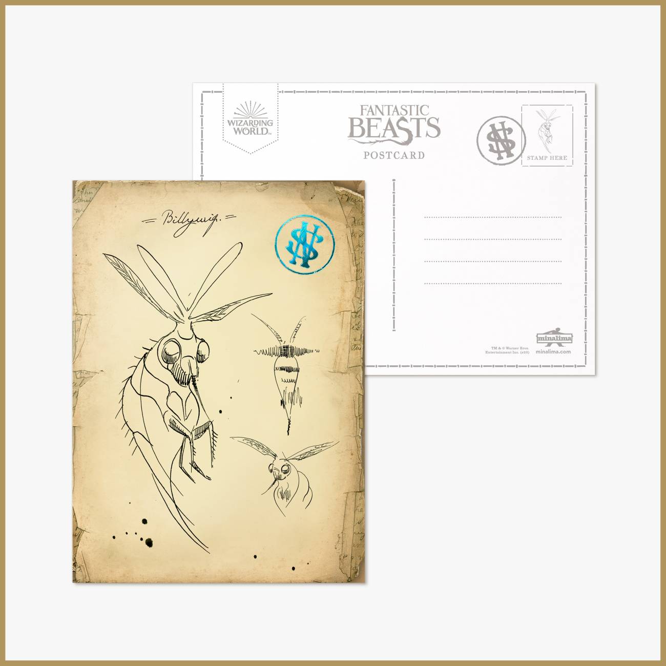 Phantastische Tierwesen - Mystery Postkarte - Newt Scamander´s Field Journal (Series 01)