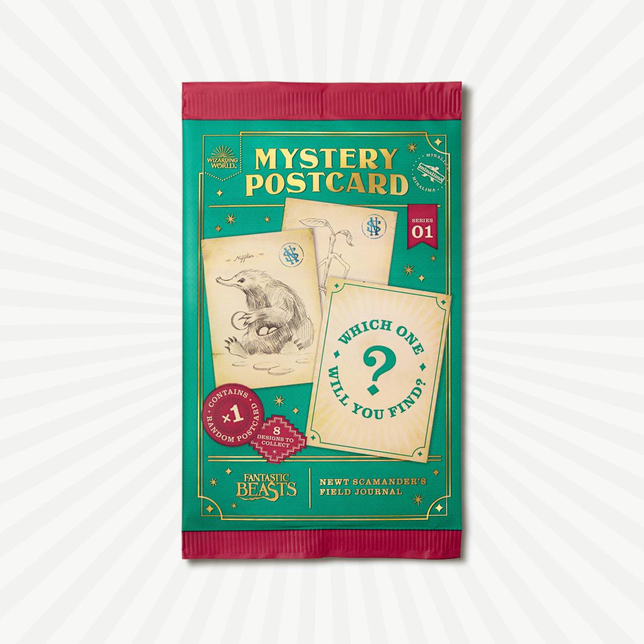 Phantastische Tierwesen - Mystery Postkarte - Newt Scamander´s Field Journal (Series 01)