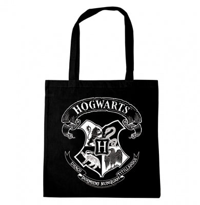 Harry Potter - Tragetasche - Hogwarts Logo (weiß)
