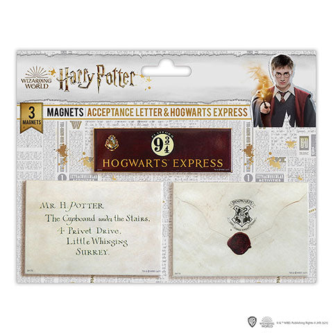 Harry Potter - Magnet Set - Aufnahmebrief & Platform 9 ¾