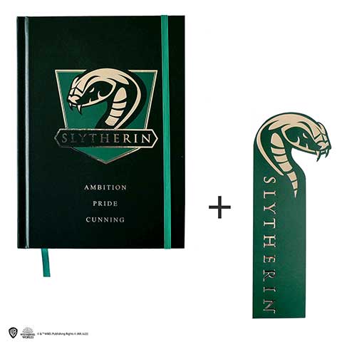 Harry Potter - Notizbuch - Slytherin inkl. Lesezeichen