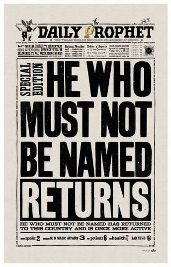 Harry Potter - Geschirrtuch - The Daily Prophet - ‘He Who Must Not Be Named Returns