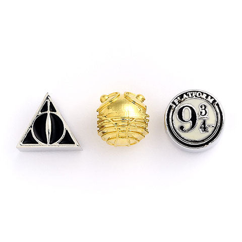 Harry Potter - Charm Anhänger-Set - Schnatz/Heiligtümer/Platform 9/3