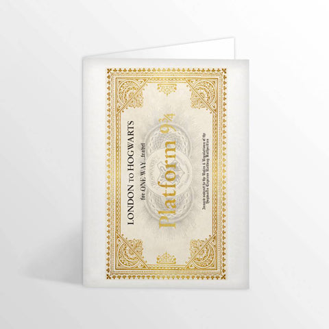 Harry Potter - Grußkarte - Hogwarts Express Ticket