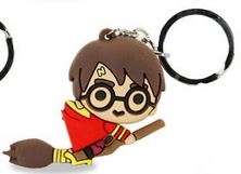 Harry Potter - 3D Schlüsselanhänger Chibi - Harry auf Flugbesen