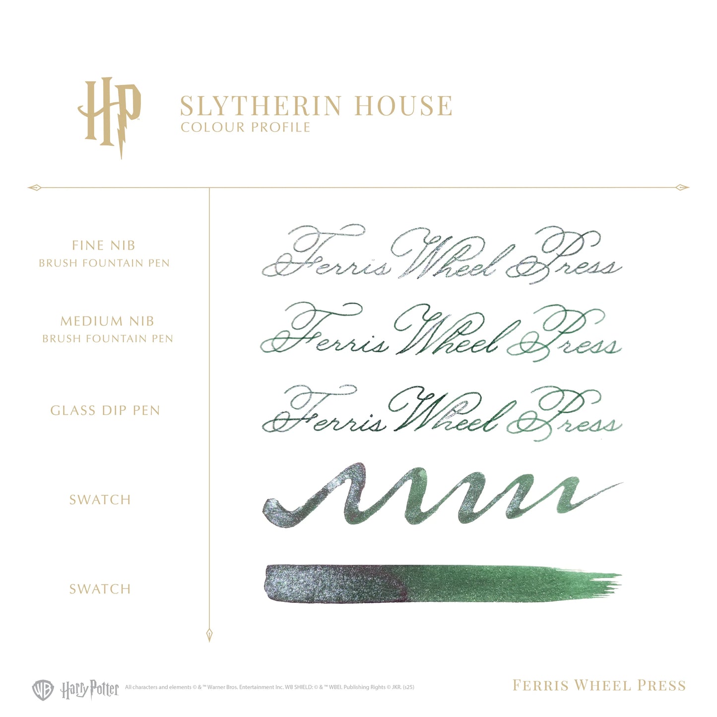 Harry Potter - Tinte 38ml (Ferris Wheel Press) - Slytherin