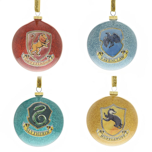 Harry Potter - Weihnachtsbaumkugeln 4er Set - Hogwarts Häuser