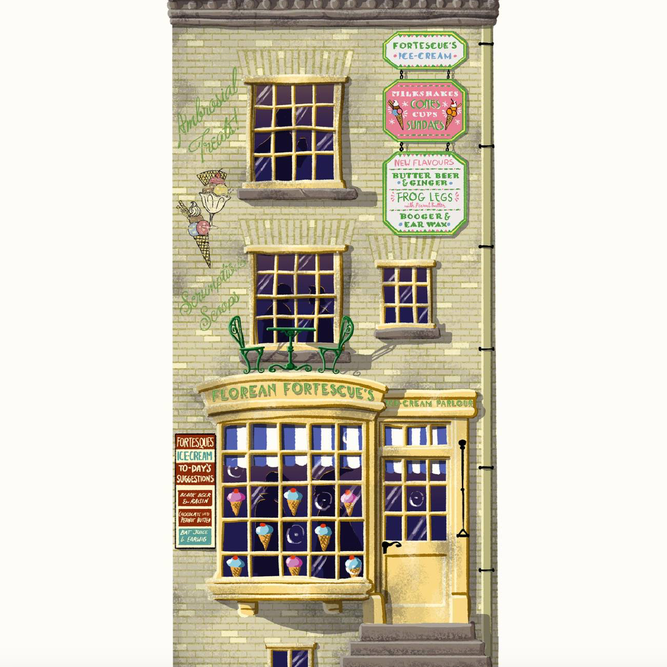 Harry Potter - Kunstdruck - Spellbinding Shops: Florean Fortescue´s Ice-Cream Parlour