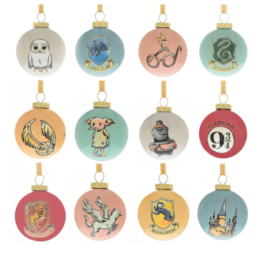 Harry Potter - Mini-Weihnachtsbaumkugeln 12er Set - Hogwarts