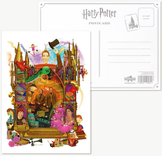 Harry Potter - Postkarte - 'FRED RECKONS PEOPLE NEED A LAUGH THESE DAYS'