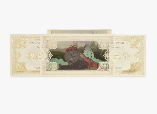 Harry Potter - 3D Grußkarte - Hogwarts Express Ticket
