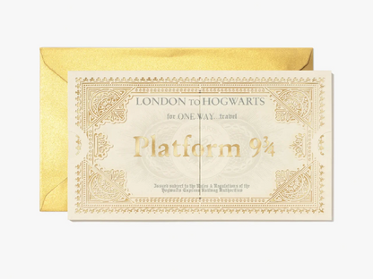 Harry Potter - 3D Grußkarte - Hogwarts Express Ticket