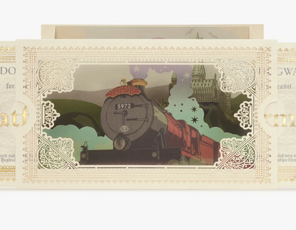 Harry Potter - 3D Grußkarte - Hogwarts Express Ticket