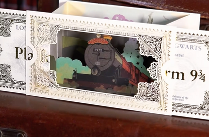 Harry Potter - 3D Grußkarte - Hogwarts Express Ticket