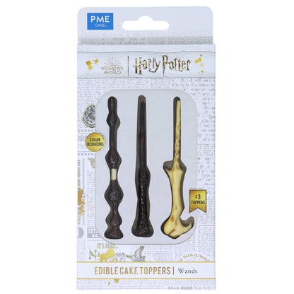Harry Potter - Essbarer Tortenaufsatz (9,4g) - Zauberstäbe 3er-Set