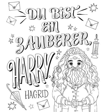 Harry Potter - Magische Poster zum Ausmalen - Zauberhafte Zitate aus der Welt von Harry Potter