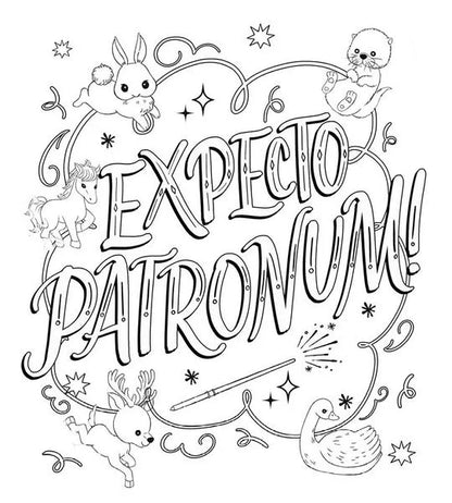 Harry Potter - Magische Poster zum Ausmalen - Zauberhafte Zitate aus der Welt von Harry Potter