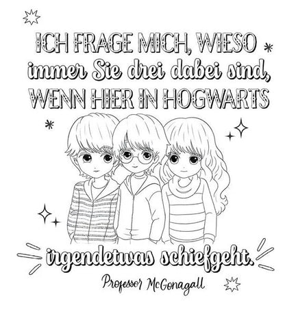 Harry Potter - Magische Poster zum Ausmalen - Zauberhafte Zitate aus der Welt von Harry Potter