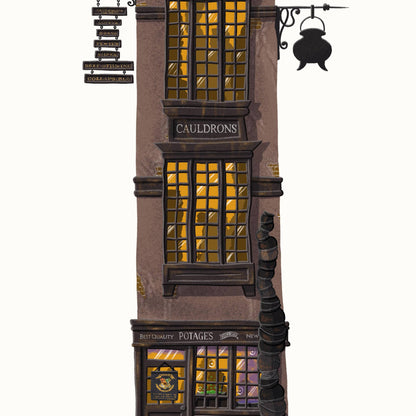Harry Potter - Kunstdruck - Spellbinding Shops: Potage's Cauldron Shop