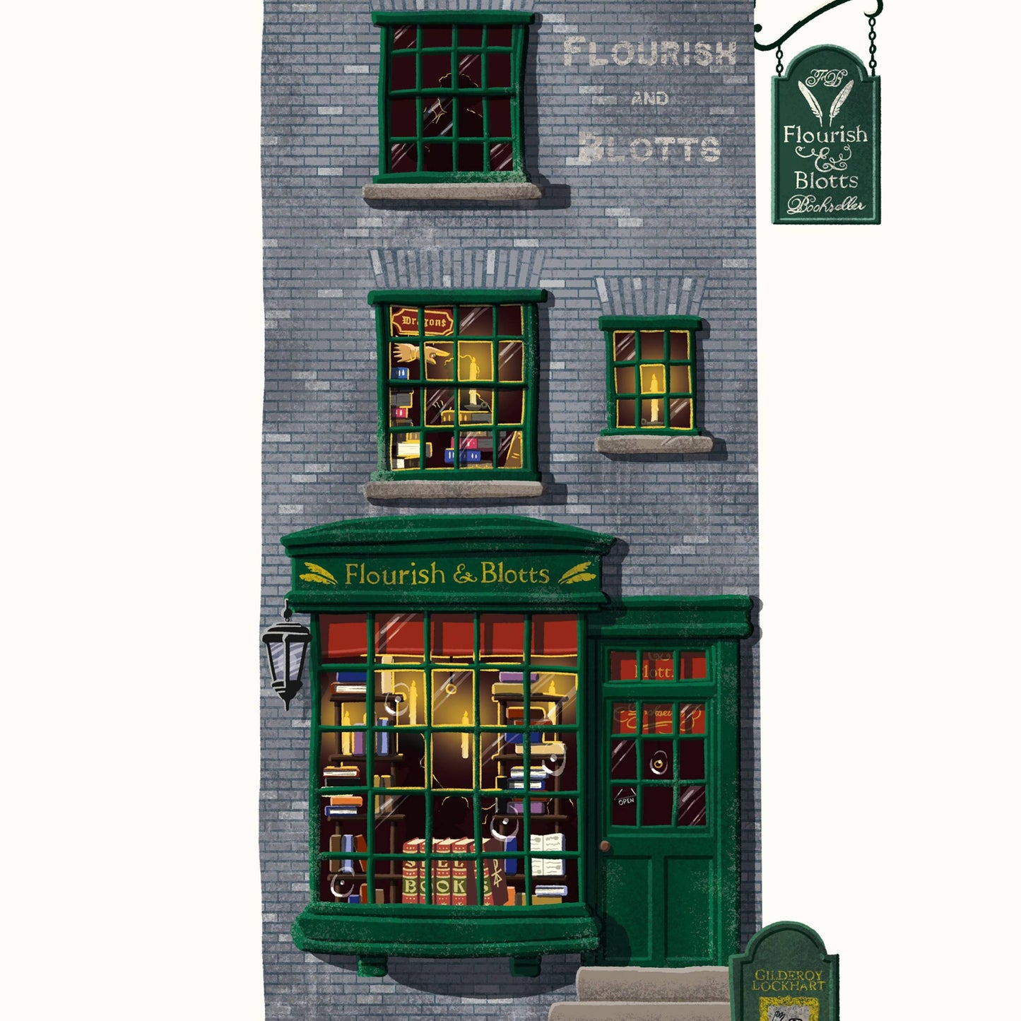 Harry Potter - Kunstdruck - Spellbinding Shops: Flourish and Blotts