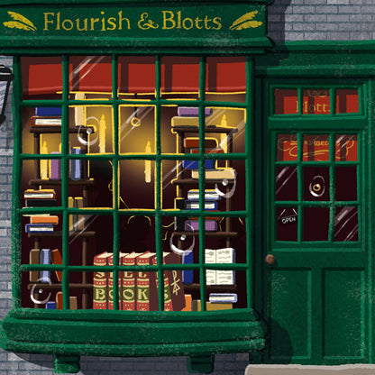Harry Potter - Kunstdruck - Spellbinding Shops: Flourish and Blotts