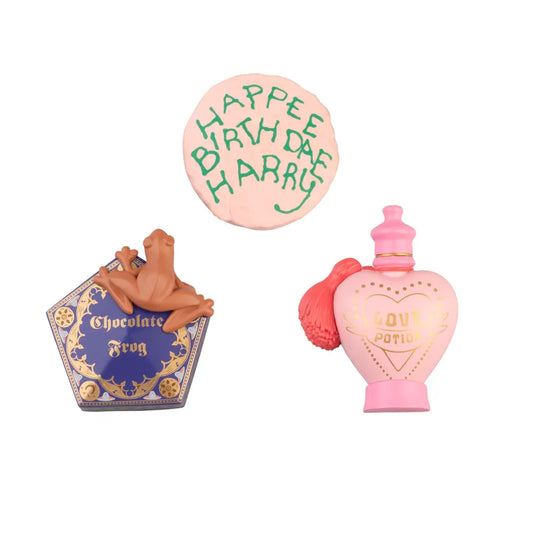 Harry Potter - 3D Magnet-Set - Schokofrosch, Liebestrank, Geburtstagskuchen