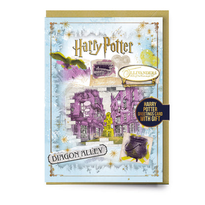 Harry Potter - Grußkarte mit Button Anstecker - Winkelgasse: Ollivanders