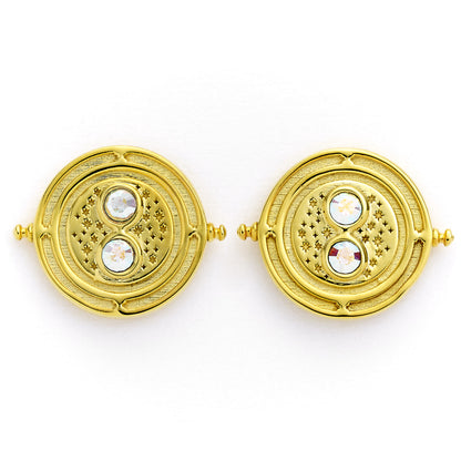 Harry Potter - Ohrstecker - Zeitumkehrer - 925 Sterling Silber (vergoldet) mit Kristallelementen