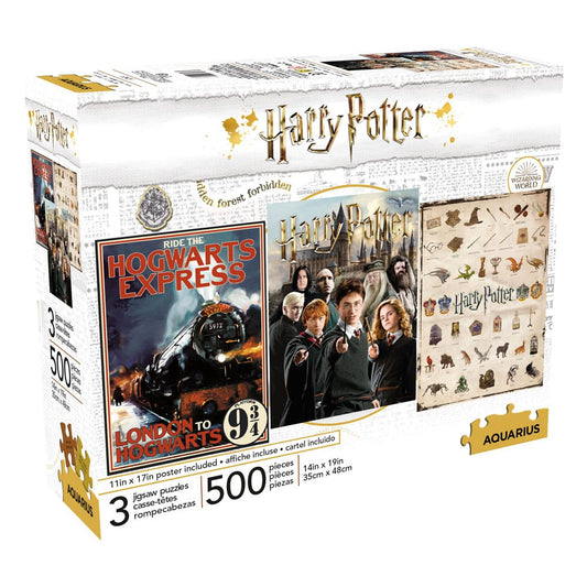 Harry Potter - Puzzle - Movie Poster 3er-Pack (500 Teile)