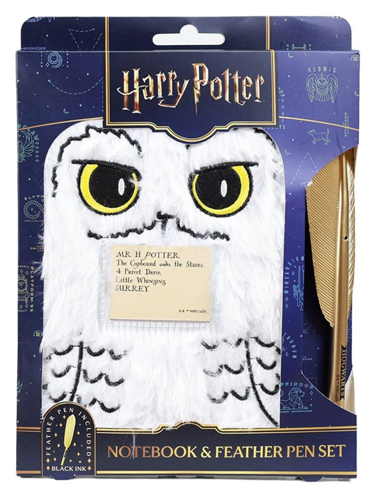 Harry Potter - Plüsch Notizbuch Set mit Stift - Hedwig Magical Locations