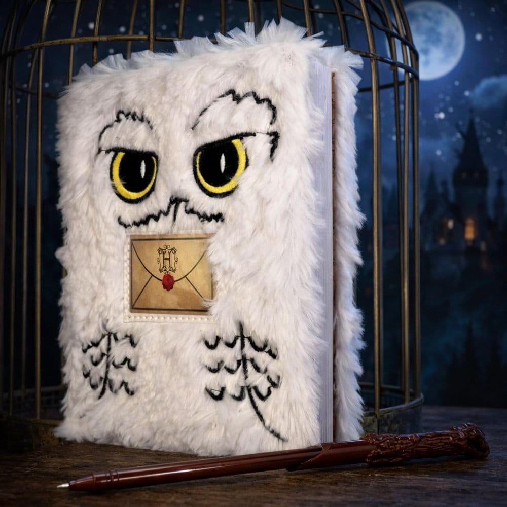 Harry Potter - Plüsch Notizbuch Set mit Stift - Hedwig Magical Locations