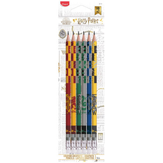 Harry Potter - 6 Bleistifte inkl. Radiergummi