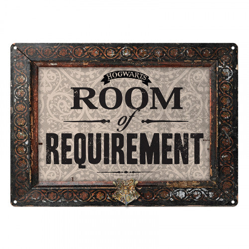 Harry Potter - Blechschild - Room of Requirement (15 x 21 cm)