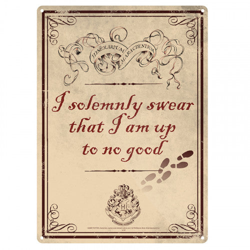 Harry Potter - Blechschild - I solemnly swear (15 x 21 cm)