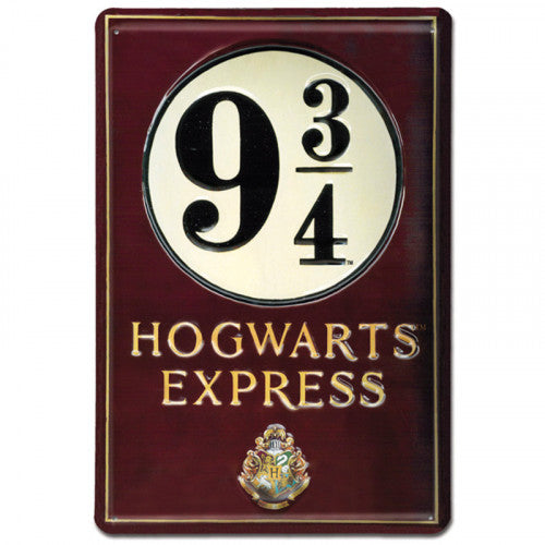 Harry Potter - Geprägtes Blechschild - Platform 9 3/4