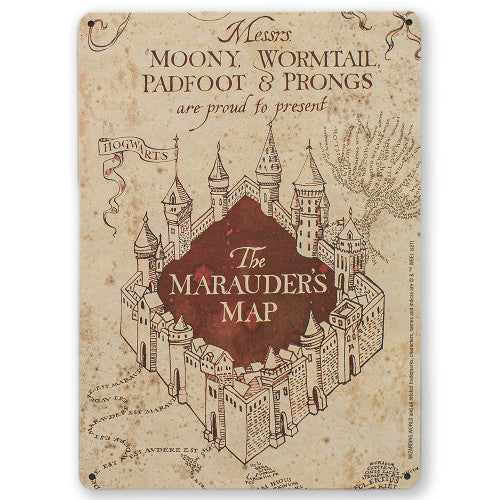 Harry Potter - Blechschild A5 - Karte des Rumtreibers