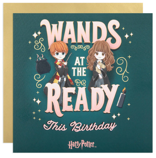 Harry Potter - Grußkarte - Wands At The Ready