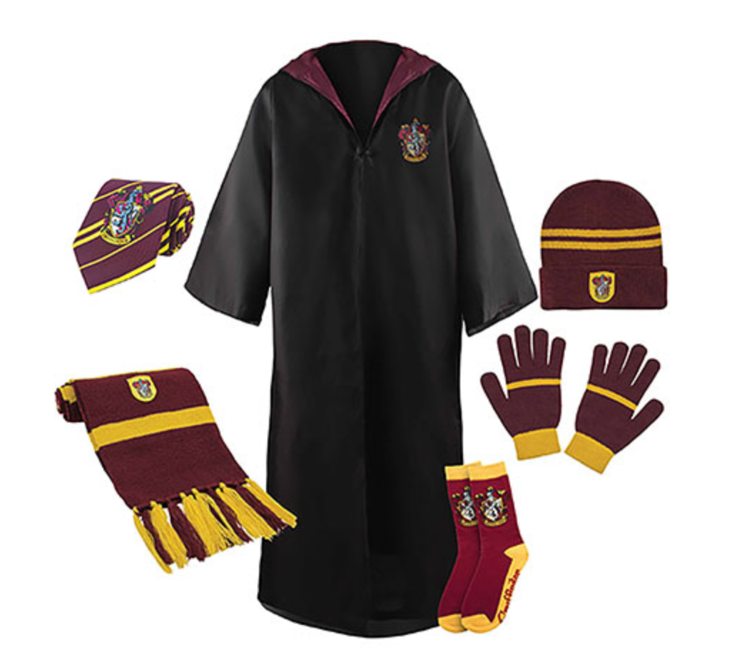 Harry Potter - Zauberergewand-Kostüm Komplettset - Gryffindor