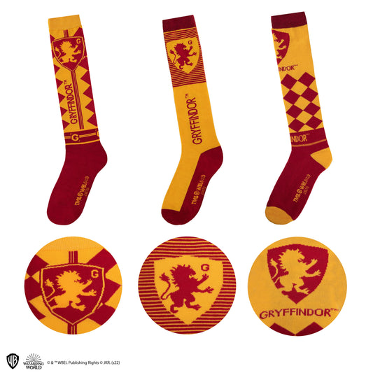 Harry Potter - Kniestrümpfe 3er Set - Gryffindor