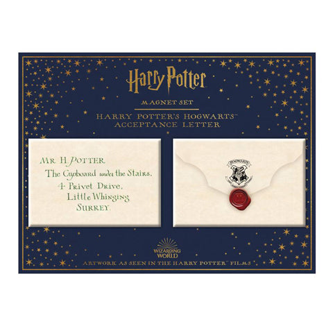 Harry Potter - Magnet-Set - Hogwarts Aufnahmebrief
